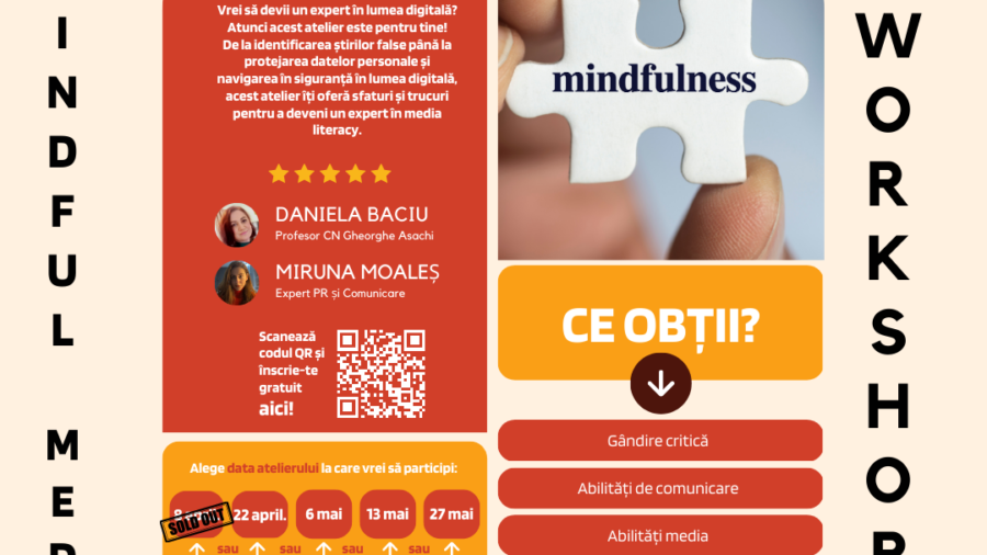 Afis atelier media literacy postare instagram